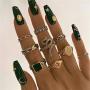 9PCS Knuckle Stacking Ring Set Snake Ring Set for Women Teen Girls Boho Vintage Stackable Joint Midi Finger Rings Gold Knuckle Rings Set