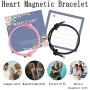 LAOBOYS JEWELLERY 2 Pcs Magnetic Couple Bracelet Mutual Attraction Heart Magnetic Bracelet for Couple Girlfriend Boyfriend Relationship Rope Bracelet Friendship Matching Bracelet for Her His Best Friend