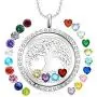 AZNECK Tree of Life Floating Charm Living Memory Lockets Pendant Necklace Stainless Steel Toughened Glass Gifts for Mom Family AZNECK Tree of Life Floating Charm Living Memory Lockets Pendant Necklace Stainless Steel Toughened Glass Gifts for Mom Family