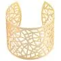 LuckyLy Hollow Bangle Marvelous Open Cuff Style Bracelet For Women, Matt Gold and Silver, One Size Fits All