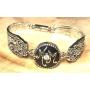 My Prime Gifts Interchangeable Snap Jewelry Magnetic Bracelet Flower Spoon Size: Small to Medium