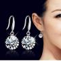 CARSHIER 11 Pairs Classic Silver Plated Dangle Drop Earrings for Women Simple Double Twist Long Thread Leaf Vertical Bar Christmas Fashion Earring Jewelry Gifts