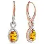 Dazzlingrock Collection 10K Ladies Infinity Dangling Earrings, Rose Gold