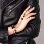 Chicque Boho Hand Chain Gold Rhinestone Finger Ring Black Flower Hand Bracelet Hand Jewelry for Women and Girls Chicque Boho Hand Chain Gold Rhinestone Finger Ring Black Flower Hand Bracelet Hand Jewelry for Women and Girls