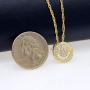 Uloveido Cute Emoji Smile Face Pendants Best Friend Necklace Gold Color Chain Jewelry Gifts Y322