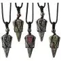 Yatming 6 Facet Stone Pendant Necklace for Women and Men, Pointed Crystal Pendulum with Adjustable Rope Yatming 6 Facet Stone Pendant Necklace for Women and Men, Pointed Crystal Pendulum with Adjustable Rope