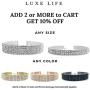 Rhinestone Choker 3 5 or 8 Row Silver by LuxeLife – Women’s Crystal Necklace Diamond Collar with 5'' Extender
