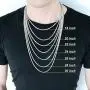 Box Round Rolo Chain 3mm Fine 14k White Gold Necklace Women Men Jewelry Strong Solid Plated Clasp Gift with Lobster Clasp