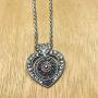Mini Petite Open Heart clear Rhinestone Pendant Charm Necklace 18 inch and Hold One 12mm Mini Snap My Prime Gifts