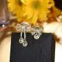 Sllaiss Asymmetric Bow Dangle Aurora Crystals Earrings for Women Made with Swarovski Cute Fashion 14K Gold Plated Mothers Day Jewelry Gift Sllaiss Asymmetric Bow Dangle Aurora Crystals Earrings for Women Made with Swarovski Cute Fashion 14K Gold Plated Mothers Day Jewelry Gift