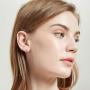 Small Spiral Huggie Hoop Earrings 14k Gold Over Sterling Silver, 0.51 Inch