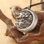 HAQUIL Viking Jewelry Wolf and Raven Pendant Leather Cord Necklace for Men and Women, 19.7''