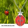 Ladybug Locket Necklace That Holds Pictures 925 Sterling Silver Ladybug Necklace Jewelry Gifts for Women Mother Birthday