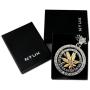 Hip Hop 18K Gold Plated Whirligig Spin Hemp weeds Leaf Necklaces Men Women Charm Crystal Weed Chains