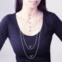 Couples Infinity Name Necklace in Silver with Swarovski Birthstones - Personalized with Any Name