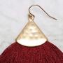 MIRMARU Fringe Tassel Silky Thread Dangle Drop Metal Hook Earrings-Drop Dangle Statement Earrings
