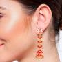 Efulgenz Indian Jewelry Bollywood Antique Gold Tone Faux Pearl Crystal Kundan Dangle Wedding Jhumka Earrings Set
