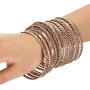 Ensoul Flower Mixed Metal Aztec African Indian Vintage Bangle&Bracelets for Women Set of 19/2.68'' Dia