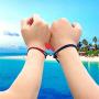 MRSXXNTY 2pcs Magnetic Couple Bracelet Vows of Eternal Love Charms Adjustable Rope Jewelry Gift Set for Lover Best Friend