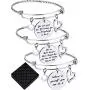 3 Pieces Inspirational Bangle Bracelets Adjustable Motivational Bracelet Stainless Steel Jewelry for Valentines Day Women Gift 3 Pieces Inspirational Bangle Bracelets Adjustable Motivational Bracelet Stainless Steel Jewelry for Valentines Day Women Gift