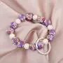 KUIYAI Elastic Functional Beaded Wrist Keychain Bracelet Handsfree Keychain Gift for Her KUIYAI Elastic Functional Beaded Wrist Keychain Bracelet Handsfree Keychain Gift for Her
