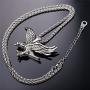U7 Men Stainless Steel/18K Gold Plated Chain Cool King of The Sky Hawk Eagle Pendant Necklace
