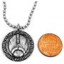 Football Necklace I Can Do All Things Through Christ in Antique Silver Finish Phililippians 413