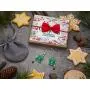 RareLove Cute Christmas Happy Turtle Tortise with Santa Hat Ring Bell Piercing Dangle Earrings Silver Plated Alloy Holiday Jewelry For Women Girls