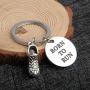 SEIRAA Runners Gift Marathon Jewelry Born to Run Keychain Running Keychain with Running Shoes Charm