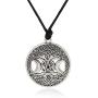 Triple Moon Goddess Pendant Tree of Life Necklace Pentacle Pentagram Wiccan