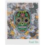 Real Sic Neon Sugar Skull – Día de Muertos Pin - Dead of the Day, Glow-in-the-Dark Enamel Pin - Skull Lapel Pin - Unisex Gift