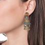 Aheli Dual Tone Indian Boho Oxidized Jhumka Jhumki Earrings Ethnic Wedding Party Tribal Fashion Jewelry for Women Girls