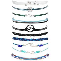 HUASAI VSCO Wave Bracelets Adjustable Waterproof String Surfer Rope Beach Surfer Bracelets
