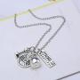 Rinhoo Unisex Stainless Steel Fitness Weightlifting Gym with Quotes Workout Weight Plate Barbell Dumbbell Exercise Charms Pendant Necklace White Gold Plated/Gold Plated