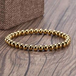 Stainless Steel Bead Elastic Bracelet
