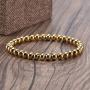 Stainless Steel Bead Elastic Bracelet