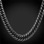 U7 Franco Curb Chain, Miami Cuban Necklace,3/4.5/6/9MM Width,Stainless Steel Jewelry for Men Women, Gold Plated/Black/Rose Gold/Silver Color, Length 14-30 Inch, Gift Packed