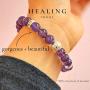 Amethyst Crystal Bracelet for Women Healing Love, Lava Rock Aromatherapy Diffuser Bracelet with Lavender Essential Oil, Chakra Yoga Meditation Bracelet