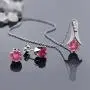 Gem Stone King 925 Sterling Silver Mystic Pink Topaz Pendant and Earrings Set For Women (2.25 Ct Round with 18 Inch Silver Chain) Gem Stone King 925 Sterling Silver Mystic Pink Topaz Pendant and Earrings Set For Women (2.25 Ct Round with 18 Inch Silver Chain)
