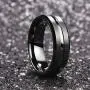 King Will Classic 8mm Tungsten Carbide Wedding Band Ring for Men Grooved Center Comfort Fit Black/Silver/Gold/Blue King Will Classic 8mm Tungsten Carbide Wedding Band Ring for Men Grooved Center Comfort Fit Black/Silver/Gold/Blue