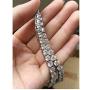 GOLD IDEA JEWELRY Hip Hop 1 Row Iced Out Tennis Chain Stainless Steel-4mm/5mm AAA+ Cubic Zirconia Diamond Tennis Necklace & Bracelet for Men Women 8-26’