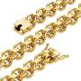 Jewelry Kingdom 1 Gold Link Bracelet for Men Boy Designer 15MM 18K Gold Heavy Chain Biker Bracelet hip hop Jewelry Available Length 7.5 inch 8.5inch 9.5inch