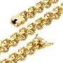Jewelry Kingdom 1 Gold Link Bracelet for Men Boy Designer 15MM 18K Gold Heavy Chain Biker Bracelet hip hop Jewelry Available Length 7.5 inch 8.5inch 9.5inch