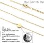 Florideco 3Pcs Stainless Steel Layered Initial Necklaces for Women 18k Gold Plated Handmade Dainty Personalized Letter Name Coin Pearl Choker Necklace Gift for Women Necklace Jewelry a-z