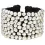 AeraVida Handmade Wide Mosaic Cultured Freshwater Pearl Cuff Bracelet AeraVida Handmade Wide Mosaic Cultured Freshwater Pearl Cuff Bracelet