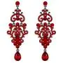 BriLove Wedding Bridal Earrings for Women Crystal Vintaged Drop Hollow Chandelier Filigree Dangle Earrings