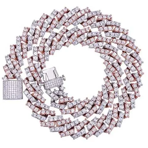 PY Bling 15mm Hip Hop Full Iced Out 18K Gold/White Rose Gold Plated Miami Cuban Link Chain Choker CZ Lab Diamond Necklace/Bracelet 8.5''-24'' for Men and Women PY Bling 15mm Hip Hop Full Iced Out 18K Gold/White Rose Gold Plated Miami Cuban Link Chain Choker CZ Lab Diamond Necklace/Bracelet 8.5''-24'' for Men and Women