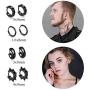 AllerPierce Earrings for Men Stainless Steel Hoop Stud Earrings 10 Pairs Mens Earring Set for Men Women Ear Jewelry Piercing