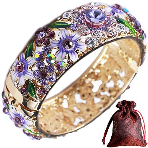 Pavaruni Traditional Gorgeous Chinese Cloisonne Bracelets, Rose Flower Retro Vintage Cultural Designed Enameled Jewelry, Cloisonné Accessories Pavaruni Traditional Gorgeous Chinese Cloisonne Bracelets, Rose Flower Retro Vintage Cultural Designed Enameled Jewelry, Cloisonné Accessories