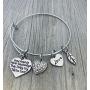 Friend Charm Bracelet- Good Friends Never Say Goodbye Bangle Bracelet- Womens Friend Jewelry- Gift for Friends